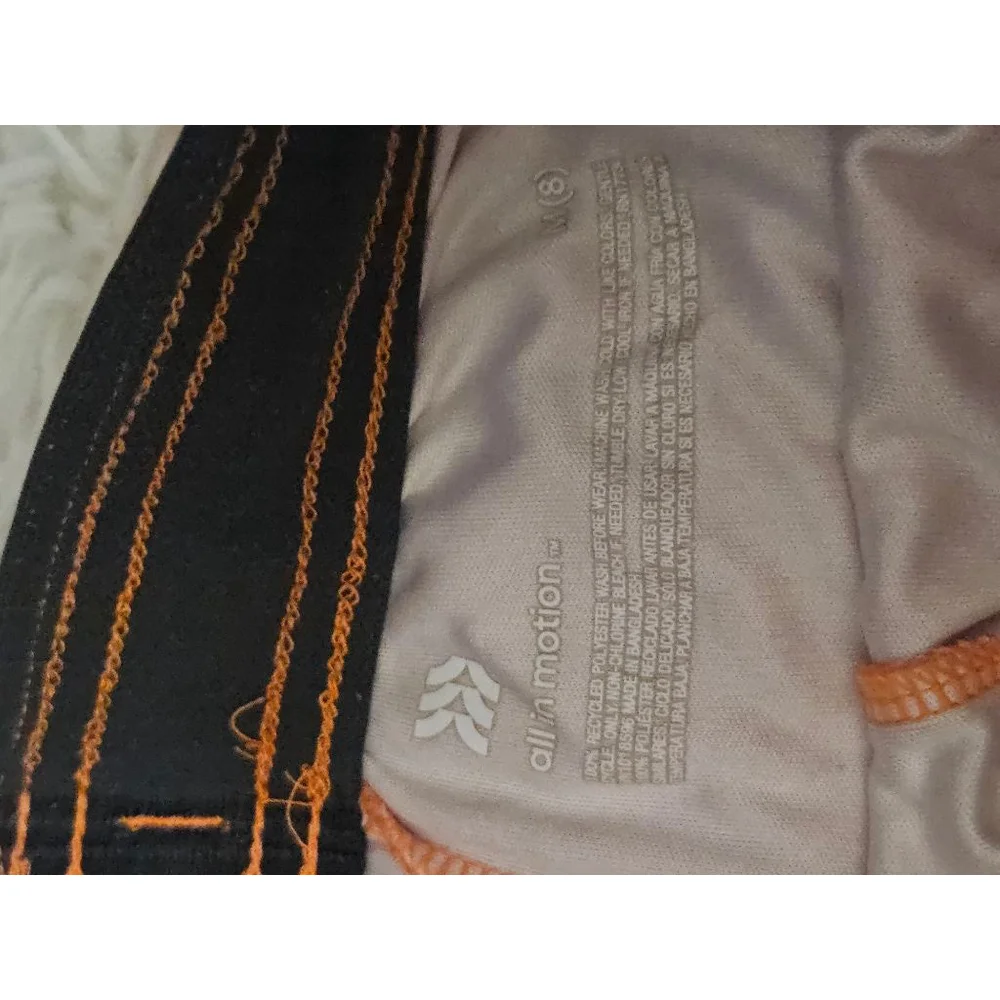 Boys All in Motion Orange Camo Athletic Shorts M